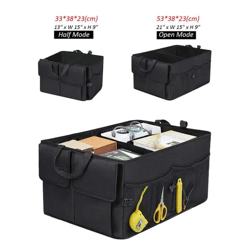 Car Trunk Backseat Organizer For SUV Eight Pocket Waterproof And Dustproof Cargo Net Storage With Sturdy Foldable Design