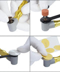 Golden 90 Degree Flex Shaft Rotary Tool Handpiece Attachment With 3mm Chuck Elbow for milling, cutting, and grinding.