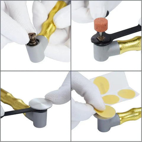 Golden 90 Degree Flex Shaft Rotary Tool Handpiece Attachment With 3mm Chuck Elbow for milling, cutting, and grinding.
