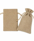 Two Pack Burlap Wine Bags Jute Bottle Covers Hessian Cloth Liquor Wrapping Pouches for Standard Bottles, flat and drawstring style