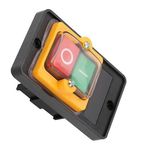 Heavy Duty Push Button Switch 120V 220V 380V 10A On Off Self Locking Button Auto Reset Off with screw terminals for motors