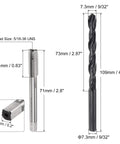 Pro Grade Tap And Drill Bit Set For DIYers And Pros, 5/16-36 UNS Thread Tap And 9 32 Inch Black Oxide Twist Drill Bit
