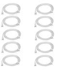 Pack of 10 Go To Double Female Linkable Power Cord Set, 5 Foot For T5 T8 LED Tube Light Fixtures, 3 Prong Lamp Connecting Wire