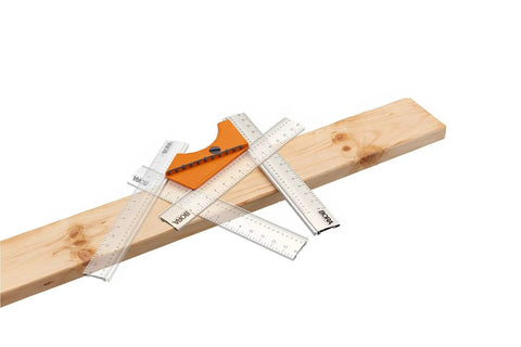 Quick Cut Circular Saw Guide With Rail And Angle Assist All In One Woodworking Tool 16 Inch Durable Aluminum on wood board