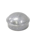 Front view of a One And Five Eighths Inch Round Dome External Post Caps For Chain Link Fences Durable Die Cast Aluminum Built To Last Rust Resistant Outdoor Fence Caps Pack Of 12 For Long Lasting Protection.