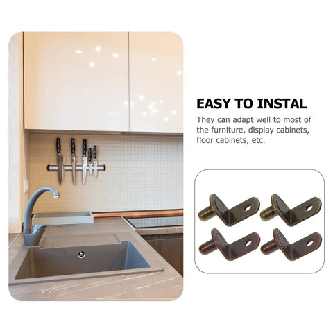 80 Piece Shelf Pegs for Cabinet Shelves, 6mm Shaft Diameter, Cold Rolled Steel Fixing Pins, L Shaped Clapboard Supports