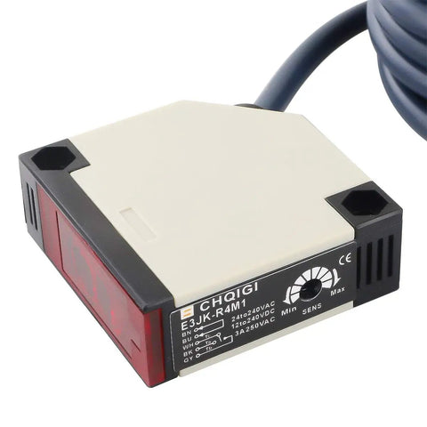 Indoor Wall Mounted Photoelectric Beam Sensor for Pro Grade Line, Retroreflective Specular Sensor Switch, red indicator, 2M cable