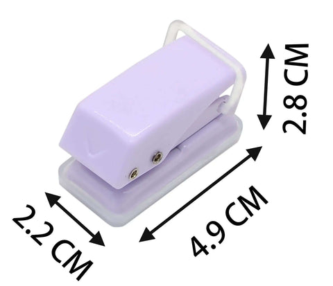 Two Pack Mini Purple And Pink One Quarter Inch Circle Hole Punch Handheld Paper And Leather Craft Tool Dimensions