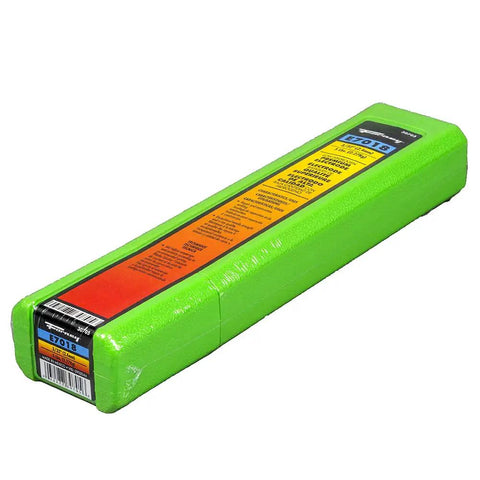 7018 Welding Rod 3/32-Inch 5-Pound All Position Low Hydrogen Shielded Metal Arc For AC/DC Welding packaged in a green box