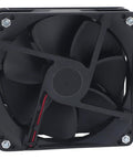 2 In 1 Solar Exhaust Vent Fan With Adjustable Angle Quiet 3W 6V Monocrystalline Panel, close-up view, compact design with black blades.