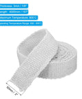 PATIKIL wood stove gasket, ceramic fiber flat seal, white, 2 pieces, 2 in x 1/8 in x 157 in
