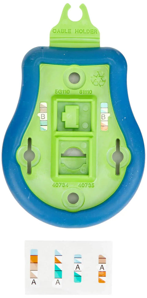 Palm Termination Crimping Pliers Tool For AV Connectors with punchdown operation on green and blue tool