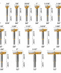 Heavy Duty Carbide Forstner Bit Set Features Sixteen Pro Woodworking Drill Bits in various sizes displayed for precise boring.
