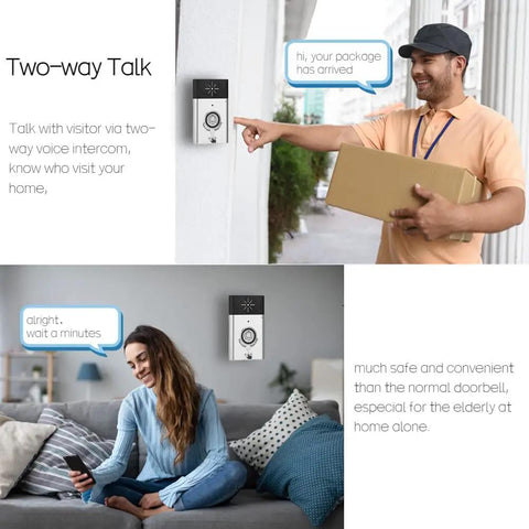 Wireless Intercom Doorbell delivering top tier audio with two-way talk feature, easy setup for home or office.