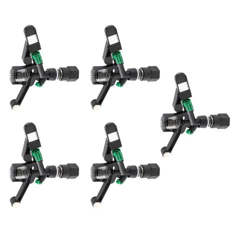5-piece Adjustable Lawn Sprinkler Set with rotating angle nozzles, durable female thread design, DIY friendly outdoor irrigation kit