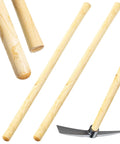 Two Pack Solid Wood Replacement Handles For Round Eye Hoe 54 Inches 137 Cm Grub Hoe Shovel Spading Fork Rake Garden Tool Weeding Natural Finish