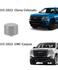 Chevy GMC Cadillac Ford Lincoln Buick Mercury Antenna Delete Cap Cover For Select Models All Black Aluminum Car Wash Safe Not A Radio Antenna Part Easy Install For Cars And SUVs shown with 2015-2022 Chevy Colorado and GMC Canyon trucks