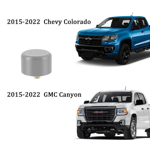 Chevy GMC Cadillac Ford Lincoln Buick Mercury Antenna Delete Cap Cover For Select Models All Black Aluminum Car Wash Safe Not A Radio Antenna Part Easy Install For Cars And SUVs shown with 2015-2022 Chevy Colorado and GMC Canyon trucks