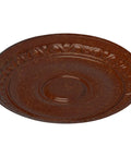 Caputo Ceiling Medallion in Burnished Mahogany Crackle Finish, Twenty Four And One Quarter Inch Diameter, deep relief detail