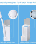 2 Pack Toilet Wand Holder Organizer For Standard Wand System, Keeps Up To 6 Refill Pads, Super Handy Mount In White And Gray