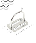 Weight Belt Keeper 316 Stainless Steel D Ring Serrated Slide Stopper with dimensions for diving gear and BCD accessories