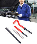 Mechanic with 17 Piece Stainless Steel Thread Repair Kit With Drill Bit Twisted Drill Tap Wrench And M10x1 Threaded Inserts for repairs