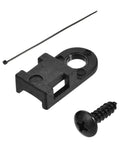 Heavy Duty Nylon Cable Clips With Screws And Ties, 100 Pack Set For Home Office Desk Organization, clip and screw parts.