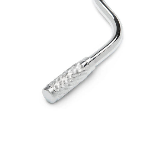 Beefy Three Eighths Inch Drive Speeder Handle, 16.75 Inch Length, Ball Detent Socket Retention, Bright Full Polish Chrome Finish