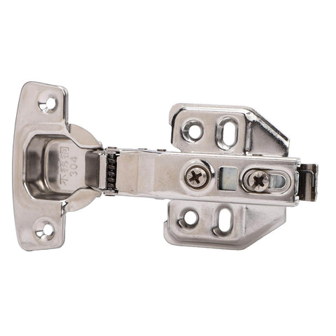 Rebound Soft Closing Cabinet Hinge, 3 Way Adjustable Frameless, Includes Installation Screws, Fits 16 to 22mm Thick Cabinet Doors