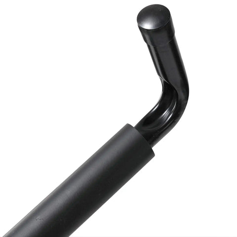 Close-up of tubular steel hook from Overhead Garage Storage Rack Set Heavy Duty Ceiling Mount With Double Hooks For Hanging Ladders Bikes Tools