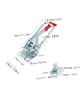 Heavy Duty Toggle Latch Clamp With Quick Release Draw Latch 2183lbs Holding Capacity Tough As Nails Galvanized Iron Corrosion Resistant Ideal For Tool Boxes Smoker Lids Draw Chests And More, size diagram