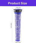 Premium Pre Motor Vacuum Filter Replacement for Dyson V6 V7 V8 size dimensions