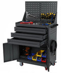 Rolling Tool Chest With Drawers Auto Repair Cart Workhorse Tool Cart For Workshop Garage And Warehouse Built From Thickened Cold Rolled Steel With Protective Liners To Guard Tools And Prevent Scratches While Maximizing Storage, 48.03 x 26.38 x 15.75 in