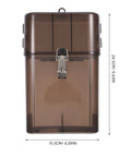 Heavy Duty Outdoor Ev Charger Socket Case Weatherproof Plug Protector Built Tough Rain Shield Box dimensions 15.5cm x 24.5cm, transparent brown color.
