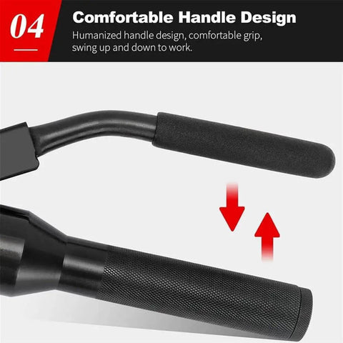 Heavy Duty Hydraulic Knockout Hole Punch Kit For Electrical Conduit 1/2 To 2 Inch handle design, showing comfortable grip and operation