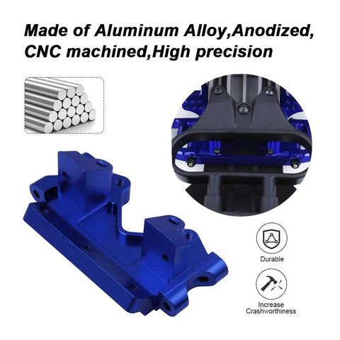 Aluminum Front Bulkhead Upgrade For 1/10 Traxxas Slash 2WD Rustler Stampede Bandit 2530A Navy Blue Anodized With Hardware