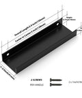 Matte Black Finger Pulls For Cabinets And Edge Drawer Handles For Kitchen, 5 Inch Hole Centers, 128mm Center Distance