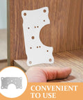 5Pack Stainless Steel Cabinet Hinge Repair Plates For Kitchen Cupboards And Doors displayed on wooden cabinet edge