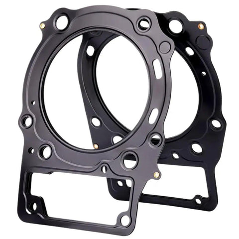 Heavy Duty Motorcycle Head Cylinder Gasket Featuring A Hella Tough Seal For Vlr1800 Intruder C1800r Boulevard C109r C109rt M109r2 Bike Models Oem 11142 48G00 Replacement Part, close-up of black gaskets.