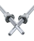 High Precision CNC Ball Screw Drive Kit With Level Ground Ball Nut R12 Lead 4 5 10mm For Smooth Motion Upgrade Your CNC Setup, 0.001mm Per 300mm Travel, Compatible With SFS RM1204 1205 1210 Models, two silver ball screws
