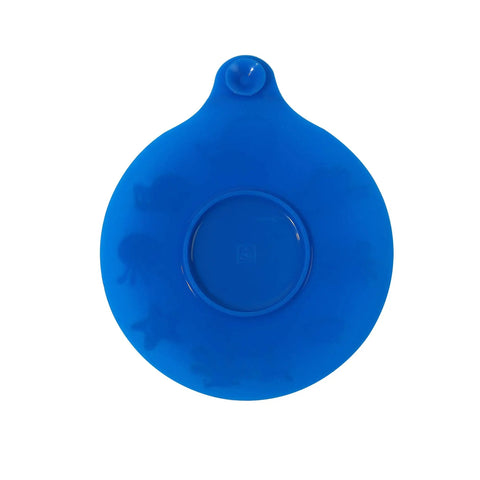Slick Silicone Bathtub Drain Stopper, Hella Leak Proof Tub Cover, Bpa Free Sink Plug in blue color, round shape for sinks and baths.