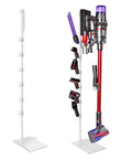 Cordless Vacuum Stand Docking Station With 6 Hooks For V15 Detect V11 V10 V8 V7 V6 Bracket Accessory Holder Keeps Your Vacuum Upright Easy Mount White