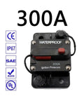 Heavy Duty 30A To 300A Circuit Breaker For Dc Systems, waterproof, ignition protected, 300A size, RV and truck applications.