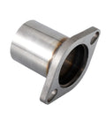Stainless Steel Exhaust Flange Repair Pipe Kit 3 Inch OD With Gasket Bolts And Nuts Quick Grip Fit Undercarriage Muffler Joiner close-up of pipe