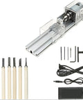 Compact Mini Lathe Machine For Metal Turning And Woodworking with tools and accessories for rotary set crafting.