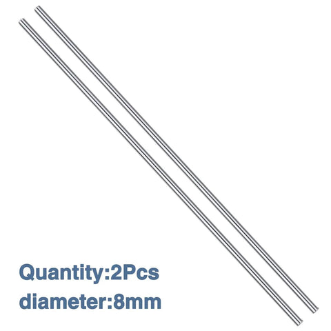 Two Pack 8mm By 450mm Linear Motion Rod Shaft Guides For 3D Printers And DIY Projects Pro Grade Stainless Steel Rods For CNC Machines And Automatic Tools With Smooth Straight Run, 2 rods