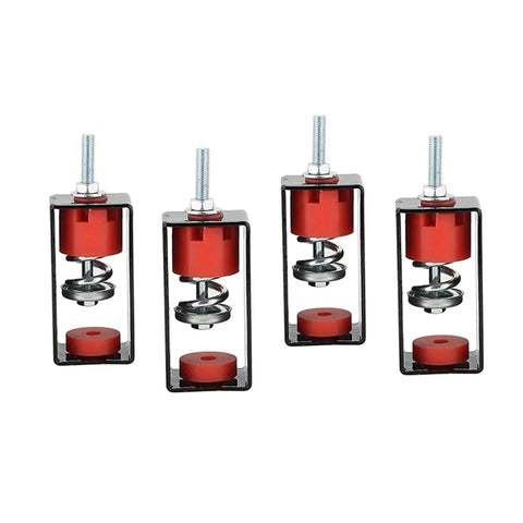 Superior Spring Vibration Isolator Hangers 12 Pack Ceiling Damping Mounts with red and black steel for efficient sound isolation.