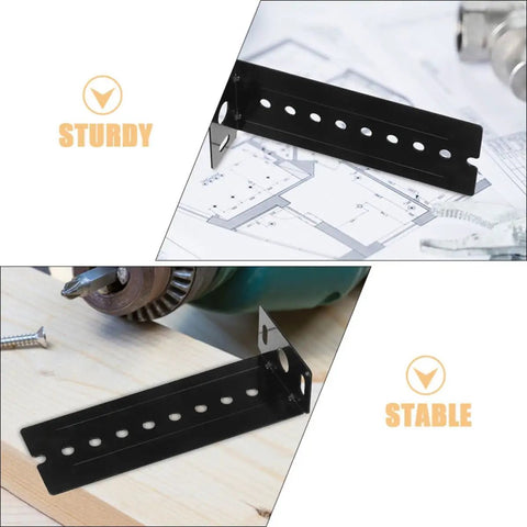 Heavy Duty Keyboard Slide Rails With Black Protective Base And Rock Solid Stainless Steel Extended Rail Connector Side Mount Drawer Brackets For Keyboard And Computer Accessories black side-mount bracket