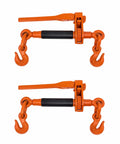 Heavy Duty Folding Handle Ratchet Load Binder 2-Pack For 5/16-3/8 Inch Grade 70 Chains, 7,100 LBS Working Load Limit shown on white