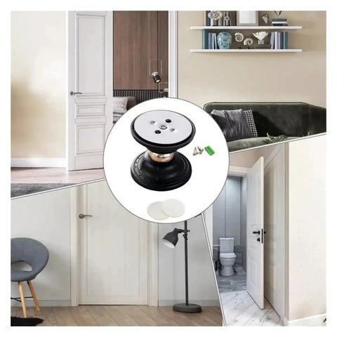 Silicone Magnetic Door Stopper That Holds Strong And Silent With Anti Collision Features For A Quiet Home Setup Gray Color Perfect For Hotels on display in modern home setting.